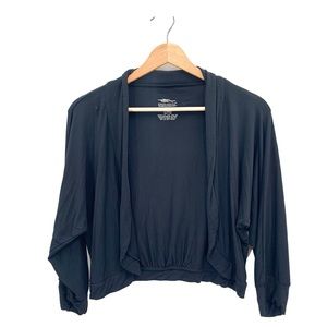 Dreamsacks Bamboo Dreams Black Long Sleeve Sleep Bed Jacket Size Small